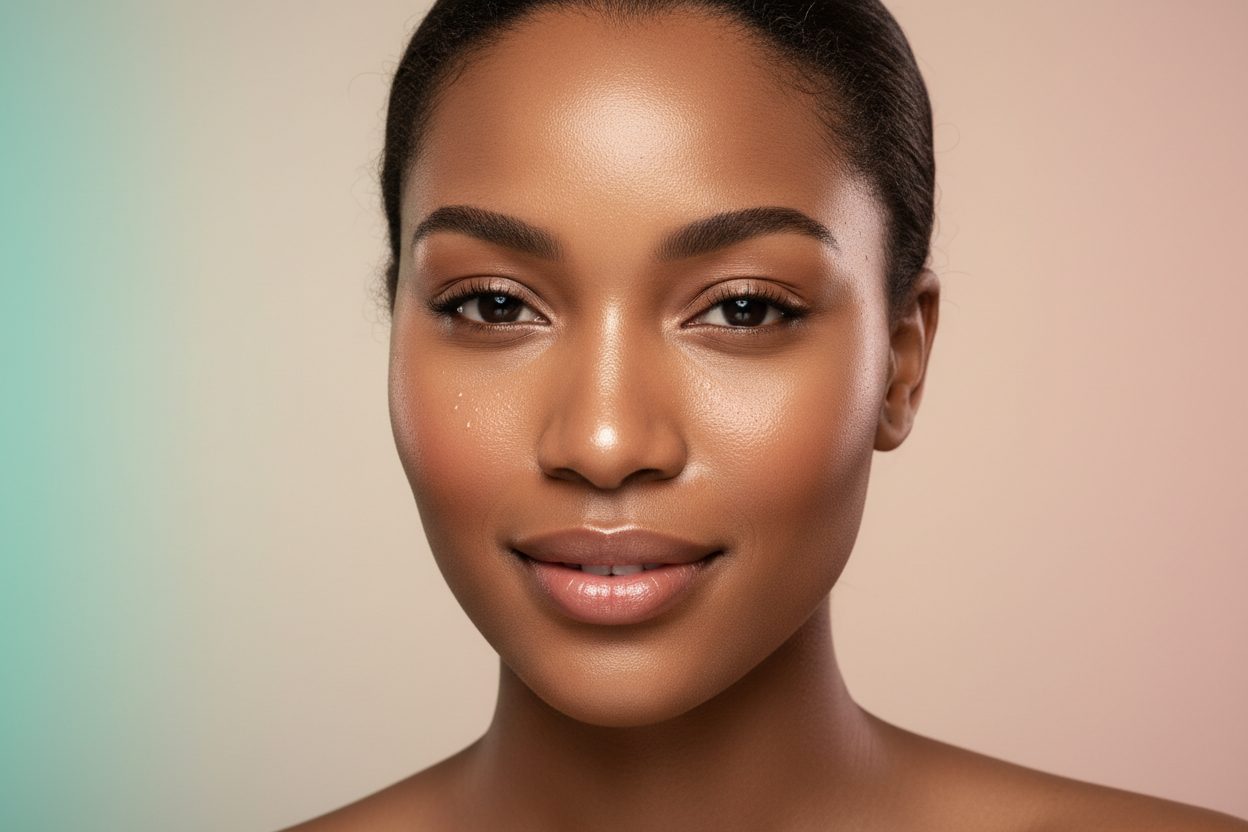 Skin glow results after facial treatment