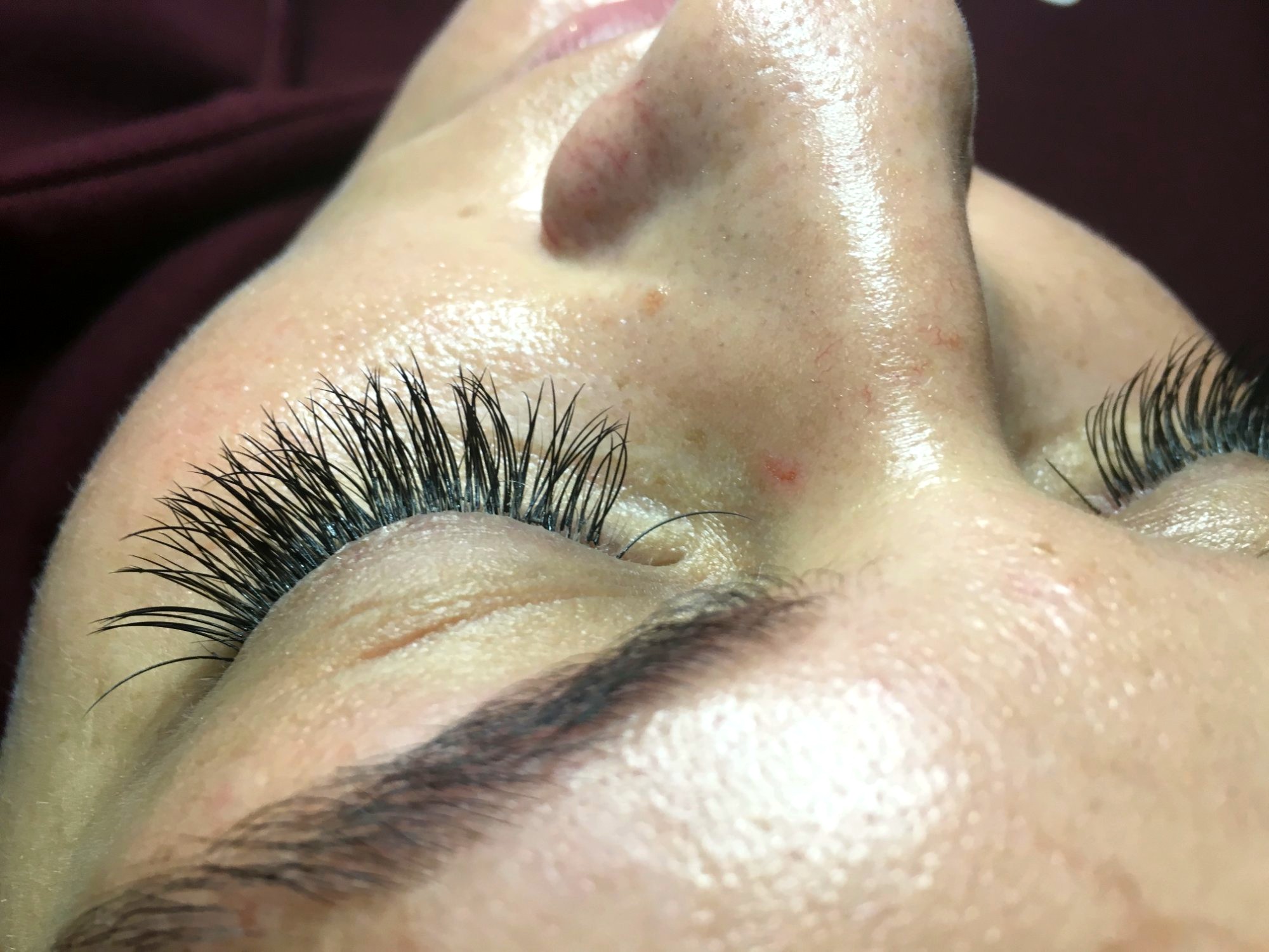 Classic eyelash extension set Atlanta GA close-up