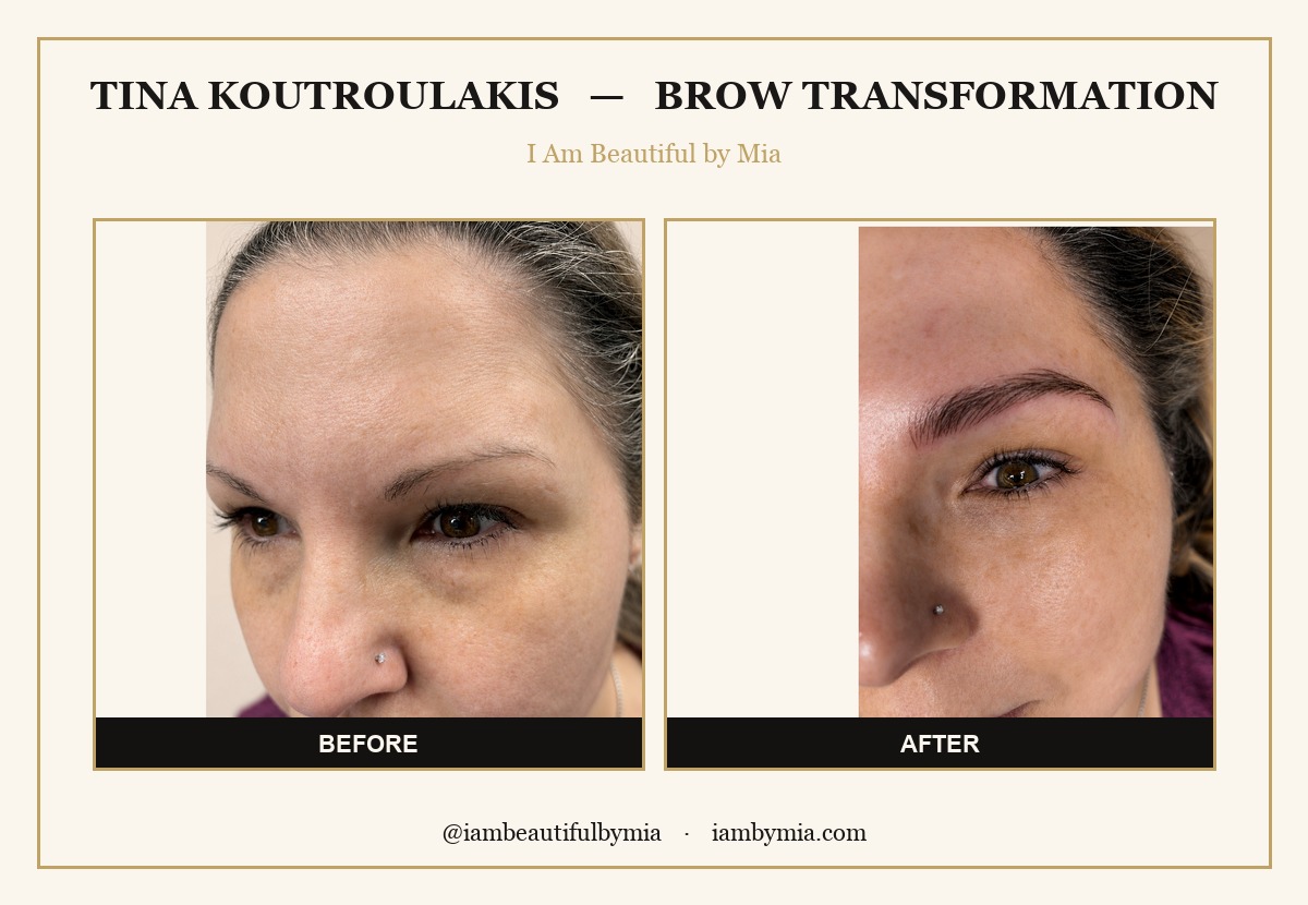 Nano brow before and after — Atlanta permanent makeup